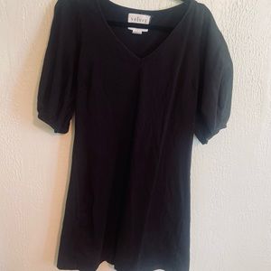 Black puffy sleeve dress